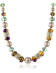 Napier "Desert Glow" Gold-Tone Topaz Collar Necklace, 19"
