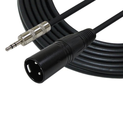 GLS Audio 6ft Cable 1/8" TRS Stereo to XLR Male - 6  Cables 3.5mm (Mini) to XLR-M Cord for iPhone, iPod, Computer, and more - Single