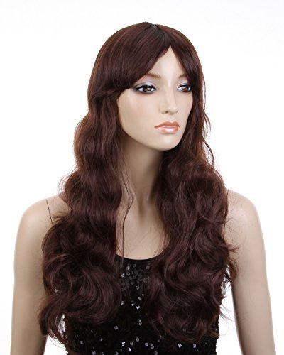 Dreamworld® Sexy Women's Long Curly Wig (Model: Jf010360) (Dark Brown)