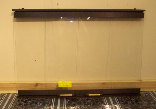 30 Inch Bifold Glass Fireplace Door Black 30GDKBK 