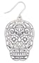 Silver Metal Cutout Calavera (Skull) Dangle Earring