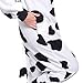 Silver Lilly Unisex Adult Pajamas - Plush One Piece Cosplay Cow Animal Costume