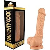 Naughty Cock 8" Premium Silicone Realistic Suction Cup Dildo (Flesh)