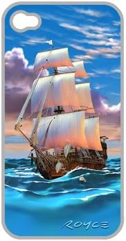 3D Apple iPhone 4 4S Protective Skin Hard Case Back Cover With 3-D "Sail Away" Sailor's Ship Ocean Art By Royce B McClure: Screen Protector Film Included
