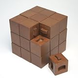No.305　積木パズル　27ピース /ピーナッツタイプ　チョコレートカラー　　木のおもちゃ　組木 OSKオガワ精機