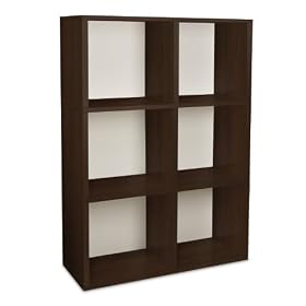 Way Basics Tribeca Eco-Friendly Modern 3-Shelf Bookcase with Adjustable Dividers, Espresso...