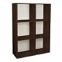 Way Basics Tribeca Eco Modern 3-Shelf Bookcase with Adjustable Dividers, Espresso Wood Grain