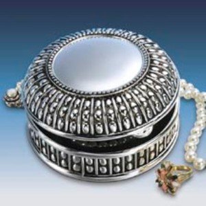 ROUND JEWELRY BOX BEADED DESIG