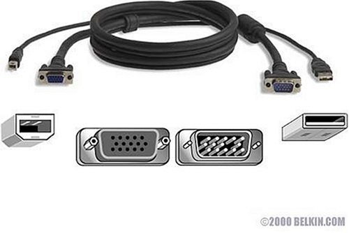 Belkin F3X1962B06 OmniView All-in-One Pro Series Plus 6-Foot USB KVM Cable Kit