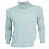 NEW ARRIVAL PERUVIAN ALPACA WOOL WOMENS SWEATER TURTLENECK BABY BLUE WARM & SOFT (Medium)