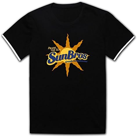 Cretive Men's Dark Souls 2 Sunbro Praise The Sun Cotton T Shirt Black XXL