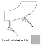 34 Inch Adjustable Crescent Table in Nebula Gray - Mayline Office Furniture - TT60CANGRBLK
