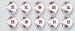 Set of 5 Dices - 10 Sided polyhedral - Word Chinese Numbers