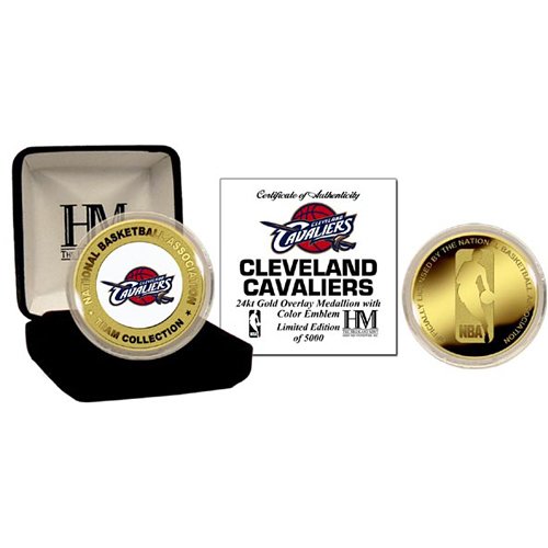 Highland Mint Cleveland Cavaliers 24Kt Gold And Color Team Mint Coin
