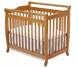 Emily Convertible Mini Crib in Oak