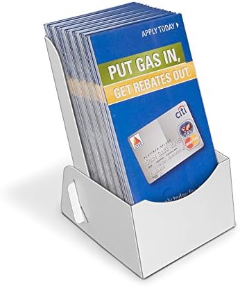 Corrugated 4-1/2" Trifold Brochure Holder, High Capacity (3-1/2" Deep). Ship Flat, Pack of 25