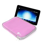 10 Inch Pink Water And Impact Resistant Zip Pouch For Advent Vega By DURAGADGET 