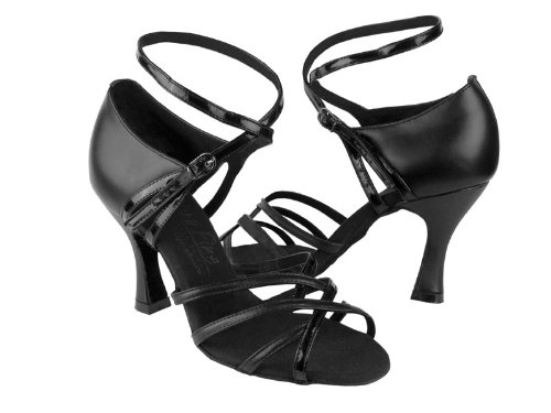 Ladies' Latin Rhythm Salsa Signature S9261 Black Leather & Black Patent 3