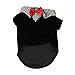 IUNEED Cute Small Pet Dog Clothes Western Style Gentelpet Suit Bow Tie Puppy Costume (Red, M)