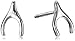 Amazon Essentials Sterling Silver Wishbone Stud Earrings, (previously Amazon Collection)
