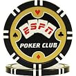 100 ESPN Poker Club Professional Poker Chips - Black