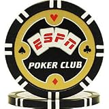 100 ESPN Poker Club Professional Poker Chips - Black