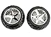Traxxas 3773 Anaconda Tires Pre-Glued on All Star Chrome Wheels (pair) (electric rear)