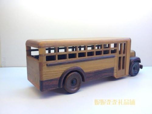 toy old wood wooden vintage handmade American school bus
