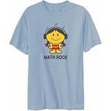 T-Shirt Mens Silver Gray  Math Rock - Smiley Woman  Music