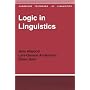 Logic in Linguistics by Jens Allwood