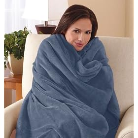 Sunbeam Microplush Throw Camelot Cuddler Heated Electric Warming Heating Blanket, Lagoon Blue