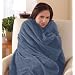 Sunbeam Microplush Throw Camelot Cuddler Heated Electric Warming Heating Blanket, Lagoon Blue