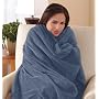 Sunbeam Microplush Throw Camelot Cuddler Heated Electric Warming Heating Blanket, Lagoon Blue
