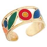 10k Solid Gold Enamel Toe Ring