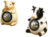Smart Solar Cow/ Pig Farmyard Animal Spotlights (Pack of 2)