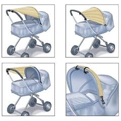 Sonnensegel f�r Kinderwagen, UPF 80+, zertifizierter Schutz!! hellblau