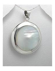 Shell Pendant Necklace In 92.5 Sterling Silver