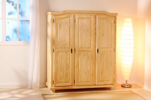 dreitüriger abschließbarer Kleiderschrank / Dielenschrank 