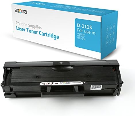 Attoner Compatible Toner Cartridge Replacement for Samsung SAMD-111S (Black), for Use In Samsung SL-M2070W,M2020W,M2070FW,W2071 Printers
