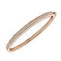 14 Karat Rose Gold Diamond Pave Fashion Bangle Bracelet