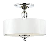 Quoizel DW1717C Downtown 3 Light 17-InchSemi Flush Mount, Polished Chrome Quoizel DW1717C Downtown 3 Light 17-InchSemi Flush Mount, Polished Chrome