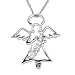 Price Comparison : 10k White Gold Diamond Journey Angel Pendant