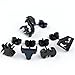 JOVIVI® Black Stainless Steel Men's Earring Ear Studs 10pcs