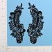 Flower Lace Applique - Black - Pair*On Sale*