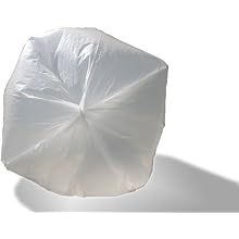 Flexsol LDPE Extra Heavy Waste Can Liner, Star Seal, White