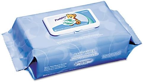 Nice Pak - Unscented Pudgies Baby Wipes, 6 1/2 x 9, White, 80/Pack, 12 Packs/Carton A630FW (DMi CT
