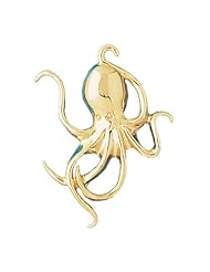 Dazzlers Solid 14k Gold Octopus Charm Pendant Available in three colors from jewelsberry (weights: 4.6 grams only)