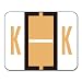 Smead Color-Coded Alphabetic Label, K Roll, Light Orange, 1 Roll (67081)