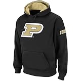 NCAA Purdue Boilermakers Black Big Twill Logo Pullover Hoodie Sweatshirt