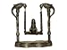 Baby Krishna Swing Statue Brass Alter Sculpture India 8"